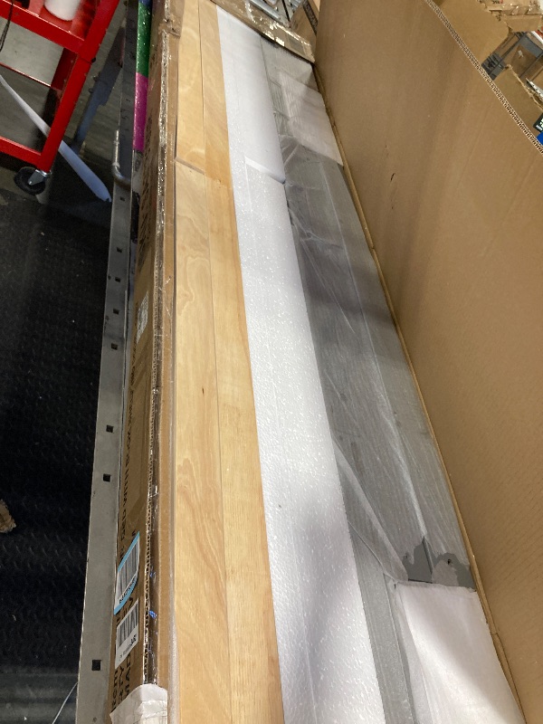 Photo 1 of **need truck for pick up**
KEIKI Twin Size Floor Platform Bed with Built-in Book Storage Rack,Natural