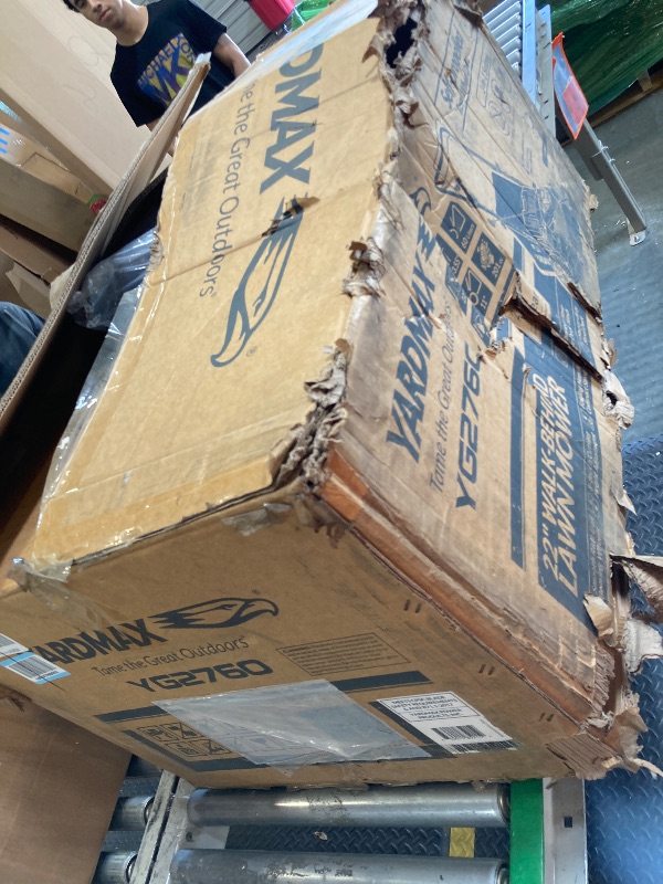 Photo 1 of **new open box**
YARDMAX 22 in. 201cc Select PACE 6 Speed CVT High Wheel RWD 3-in-1 Gas Walk Behind Self Propelled Lawn Mower, Black