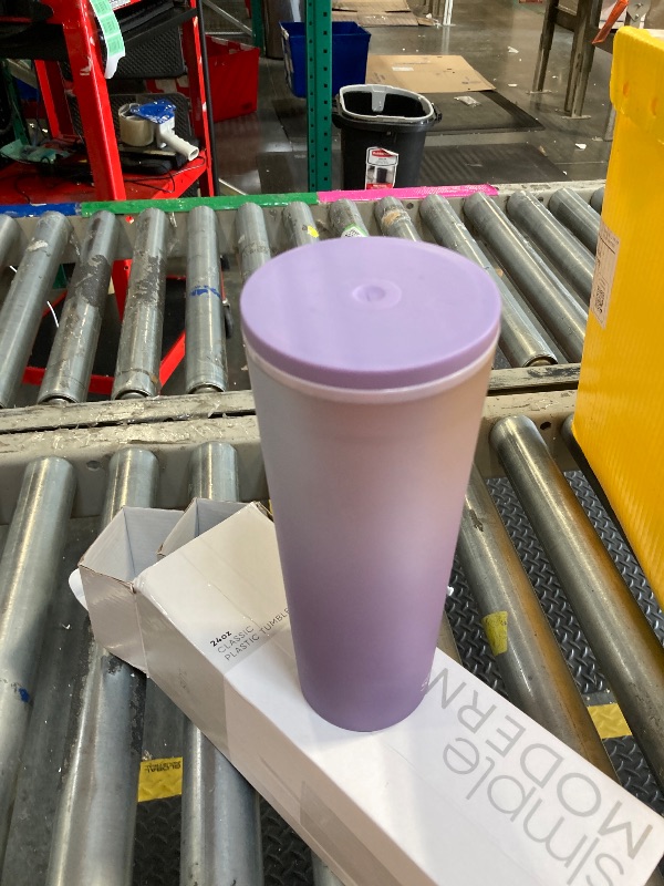 Photo 1 of **missing straw**
Simple Modern Plastic Tumbler with Lid and Straw | Reusable BPA Free Iced Coffee Cups Double Wall Smoothie Cup | Gifts for Women Men Him Her | Classic Collection | 24oz | Lavender Fade