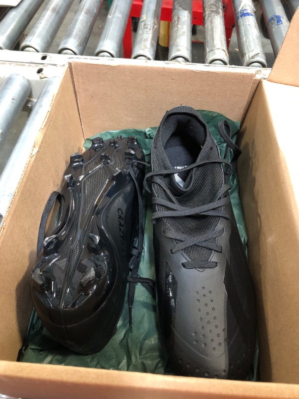 Photo 1 of **LIGHTLY USED**
adidas Unisex X Crazyfast.3 Firm Ground Closeout Sneaker, Black/Black/Black, 11 US Men