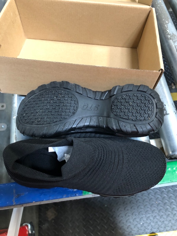 Photo 1 of **VERY LIGHTLY USED**
HKR Womens Walking Tennis Shoes Slip On Light Weight Mesh Platform Nursing Shoes Air Cushion Sneakers All Black US 7(1839 EU 38)