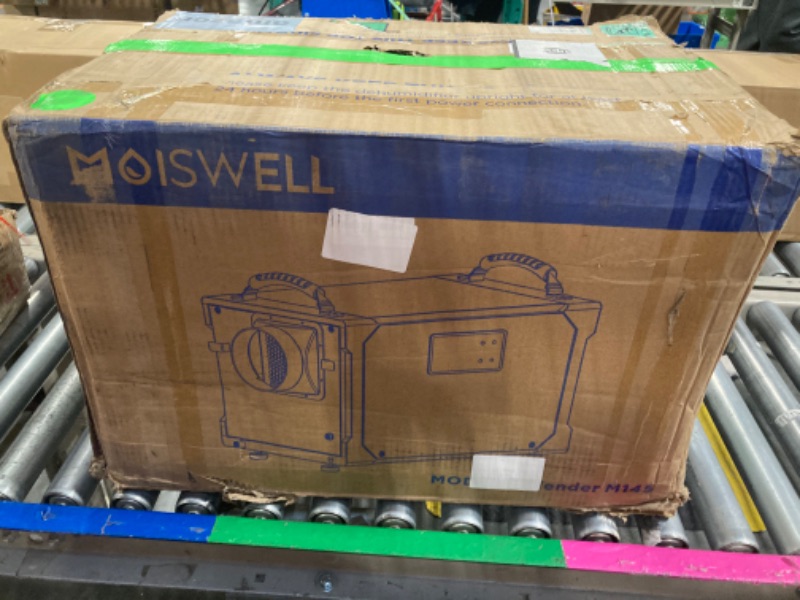 Photo 1 of Moiswell 145 Pint Commercial Dehumidifier with Drain Hose for Crawl Spaces, Basements, Industry Water Damage Unit, Large Capacity, Compact, Portable, Auto Defrost, Memory Starting