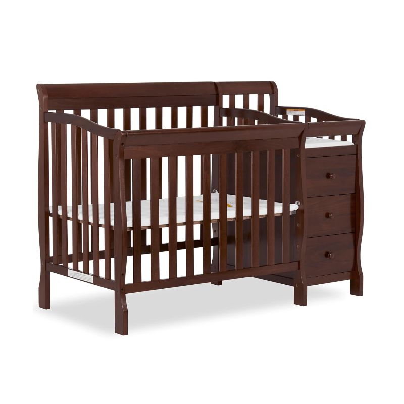 Photo 1 of **some scrapes on the wood**
Baby Jayden 4-in-1 Mini Convertible Crib And Changer',' Espresso