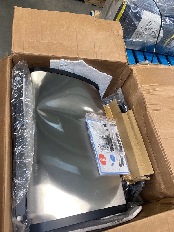 Photo 1 of **DENT ON ON TOP OF COVER**
Kenmore 4-Burner Gas Grill with Side Burner, Outdoor BBQ Grill, Propane Gas Grill, Cast Iron Cooking Grates, Electronic Ignition, Warming Rack, Open Cart Design, 53000 BTUs, Stainless Steel