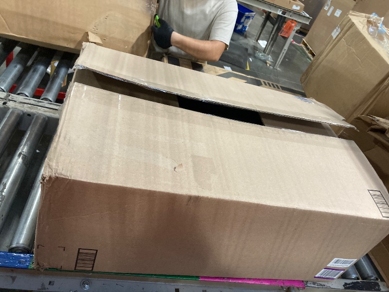 Photo 1 of **MINOR CRACK ON ONE CORNER OF RIM**
Winco Slender Trash Can, 23-Gallon, Black