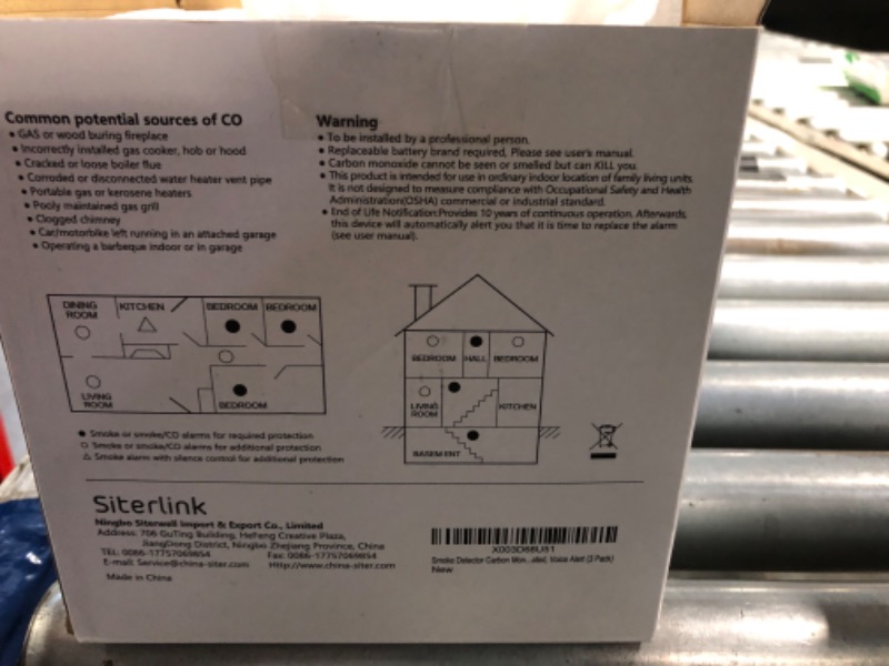 Photo 1 of Hardwired Interconnected Smoke and Carbon Monoxide Detector Combo, 2 in 1 Smoke and CO Detector with Replaceable Batteries Back Up, AC Smoke and CO Alarm, Voice Alert, Self-Check, 3 Pack