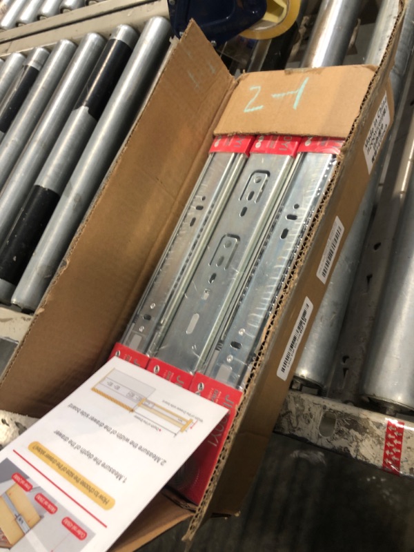 Photo 1 of 14 inch Drawer Slides 6 Pairs (12pcs) Soft Self Close 3 fold Full Extension Ball Bearing Cabinet Drawer Glides Side Mount for Dresser, Cabinet, Kitchen 100 LB Capacity 14" Silver