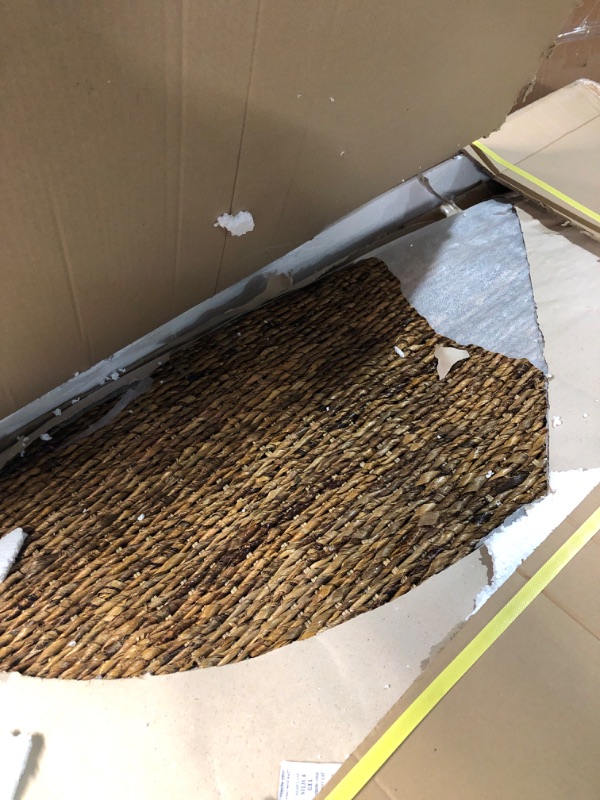 Photo 1 of (See all images) Crosley Furniture Serena Handwoven Natural Fiber Rattan Bed Headboard, Banana Leaf, King