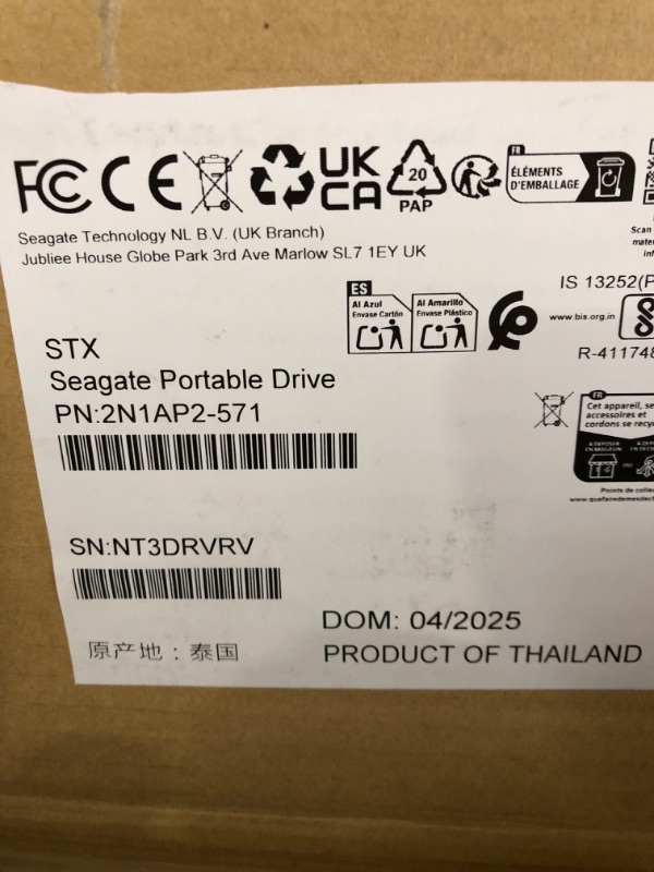 Photo 1 of Seagate Portable 2TB External Hard Drive HDD — USB 3.0 for PC, Mac, PlayStation, & Xbox -1-Year Rescue Service (STGX2000400)