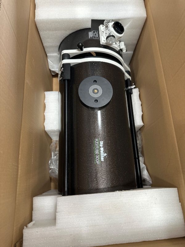 Photo 1 of *** TWO BOXES, MISSING PARTS, TRUCK PICKUP ONLY *** SkyWatcher Flextube 300 SynScan Dobsonian 12-inch Collapsible Computerized GoTo Large Aperture Telescope (S11820)