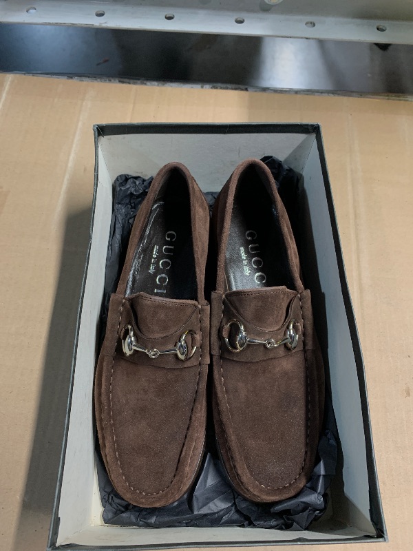 Photo 1 of Gucci Horsebit Loafer Brown Suede (Size 5 1/2 D)