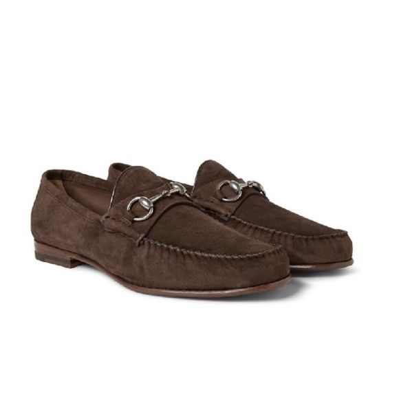 Photo 1 of Gucci Horsebit Loafer Brown Suede (Size 5 1/2 D)