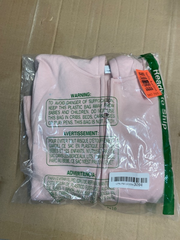 Photo 1 of (MEDIUM) (USED/FAIR) (BAGGED) Amazon Essentials Girls' Fleece Zip-Up Hoodie Sweatshirt, Light Mauve, Medium
