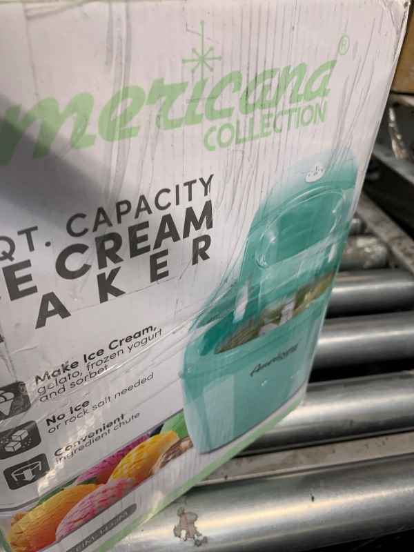 Photo 1 of (MISSING MIXER) Americana Collection Elite EIM-1432M 1.5 Quart Automatic Easy Homemade Electric Ice Cream Maker, Frozen Yogurt, Sorbet, Gelato Treat, with Recipes, Mint