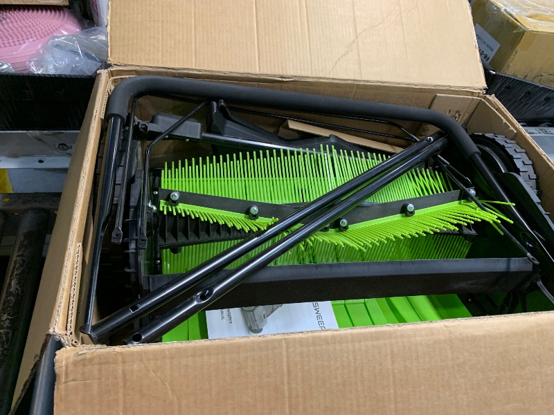 Photo 1 of (USED/FAIR) Pickup Pro 2 Leaf & Lawn Sweeper – Push Powered Garden Sweeper for Grass Clippings, Leaves & Debris – Manual Push Yard Sweeper with Height Adjustment & Large Collection Hopper
