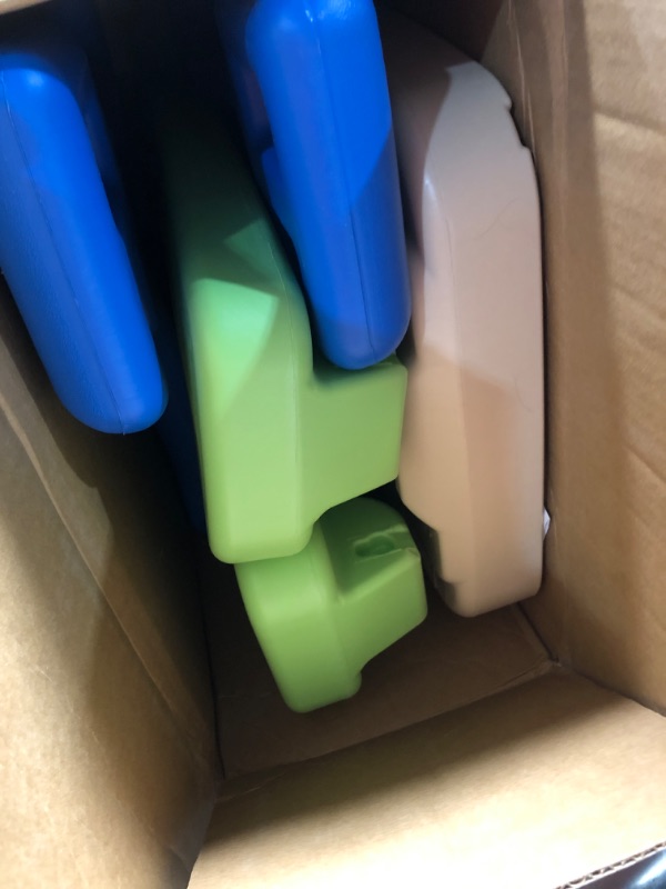 Photo 1 of ***(MINOR DAMAGE)***Little Tikes Easy Store Jr. Picnic Table with Umbrella - Blue / Green