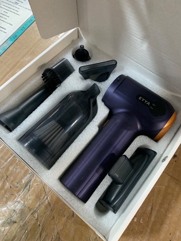 Photo 1 of EYYA Handheld Car Vacuum Cleaner Cordless, 15000PA High Power Portable Mini Car Vacuum Cleaner & Air Duster, 3 Gear, Digital Display, Hand Held Vacuum Cleaner Rechargeable for Car, Home, Pet Hair