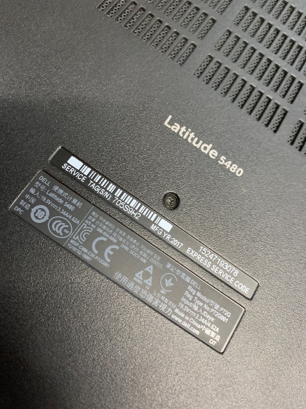 Photo 1 of ***NONFUNCTIONAL******PARTS ONLY***Dell Latitude 5480 Intel Core i7-7820HQ X4 2.9GHz 16GB 256GB SSD 14', Black (Renewed)