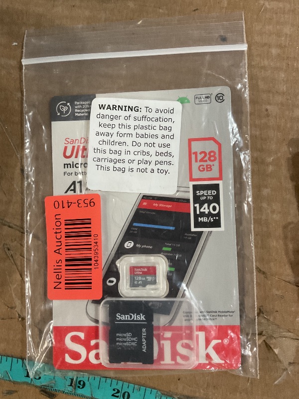 Photo 1 of [Older Version] SanDisk 128GB Ultra microSDXC UHS-I Memory Card with Adapter - 120MB/s, C10, U1, Full HD, A1, Micro SD Card - SDSQUA4-128G-GN6MA