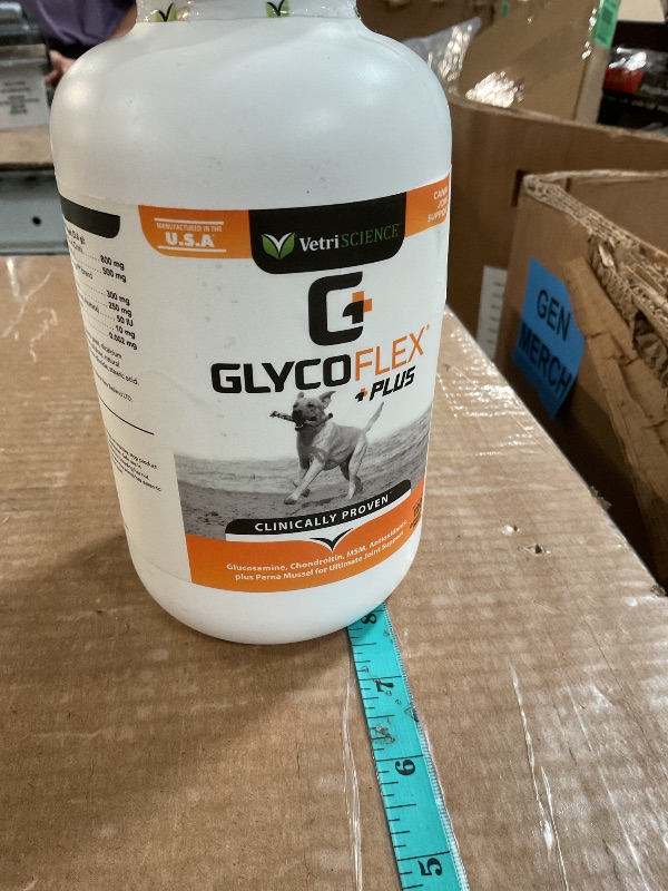 Photo 1 of *09/27 expiration* VetriScience Ultimate Strength Healthy Hip & Joint Tablets, GlycoFlex Glucosamine, Chondroitin & Green-Lipped Mussel Joint Support Supplement for Dogs, Soothe Joint Discomfort, 120 Chewable Tablets