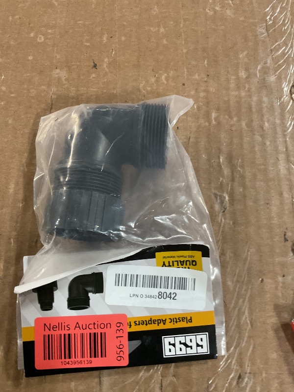 Photo 1 of 6699 Garden Hose Adapter Accessories for Submersible Water Pump 1-1/2" NPT Male to 1-1/2" NPT Male 90 Degree Elbow & 1-1/2" NPT Female to 3/4" GHT Male Plastic Connectors Easy to Connect Black RP-006