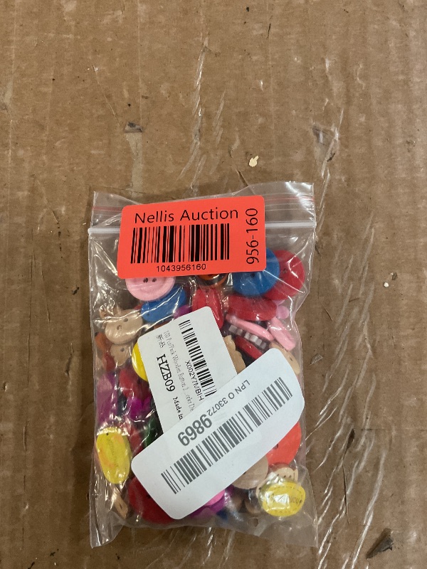 Photo 1 of 100 Pcs/Pack Wooden Button 2 Holes Button for Sewing Crafts DIY Works Decoration (Mixed Color)