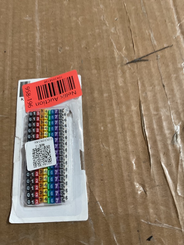 Photo 1 of Akozon C Shape Coded Clip on Plastic Cable Identification Wire Cord Cable Marker Digital Number Tube Wire Label Colorful (1.5mm²)