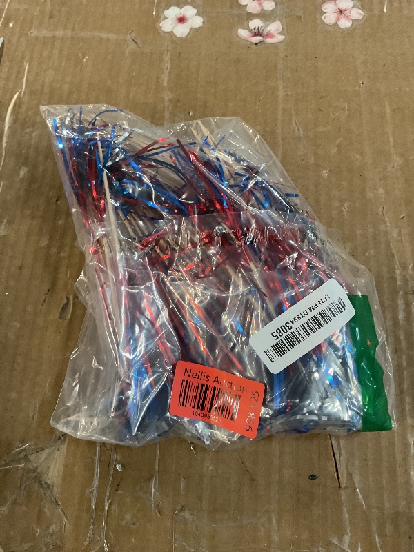 Photo 1 of 100 Pcs 4th of July Firework Pick Patriotic Red White Blue Cake Cocktail Food Fruit Drinks BBQ Dessert Picks Cupcake Topper Decoration for Independence Day Party Supplies
