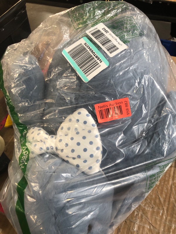 Photo 1 of (USED/FAIR) (BAGGED) Ashler Bunny Throw Pillow - Soft Faux Rabbit Fur Faux Silk Ears with Colorful Balls, Rabbit Pillow with Polka Dot Bow Tie Spring Deco Pillow for Bedroom Living Room Couch, Blue, 18x14.5 in