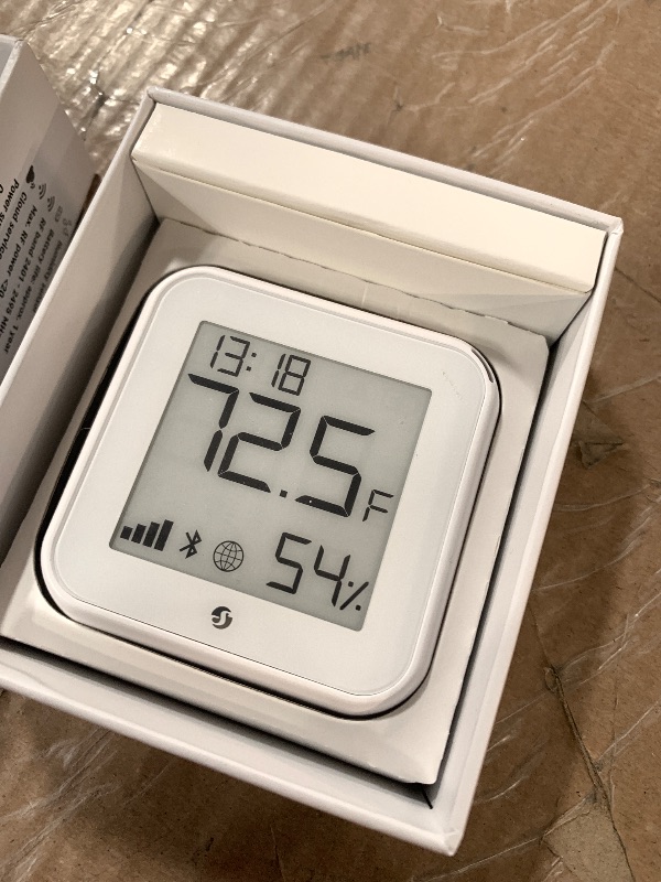 Photo 1 of Shelly H&T Gen3 White | Wi-Fi & Bluetooth Smart Temperature & Humidity Sensor with Remote App Control | Smart Scenes | LCD Display