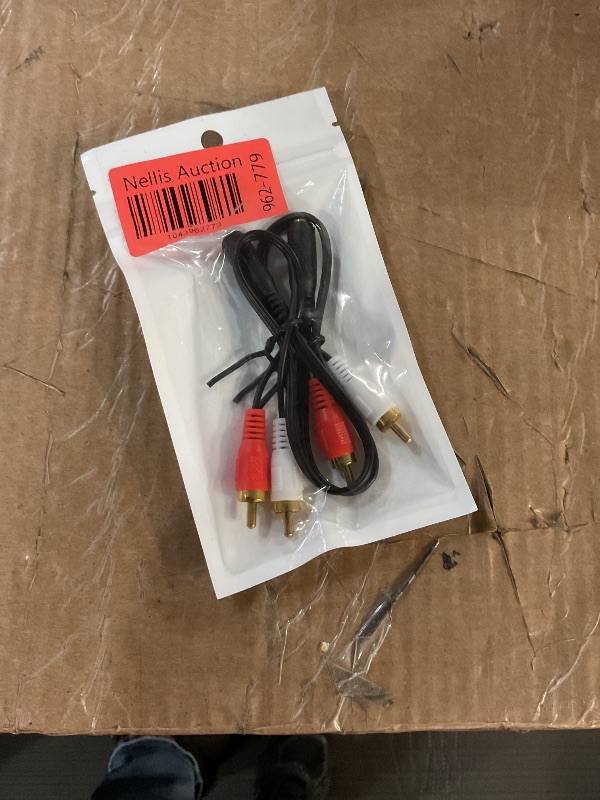 Photo 1 of 2Pack RCA Audio Cables - 3.5mm to RCA, 12.8IN Length - Compatible with TV, Smartphones, Speakers, Car AUX, DVD Player