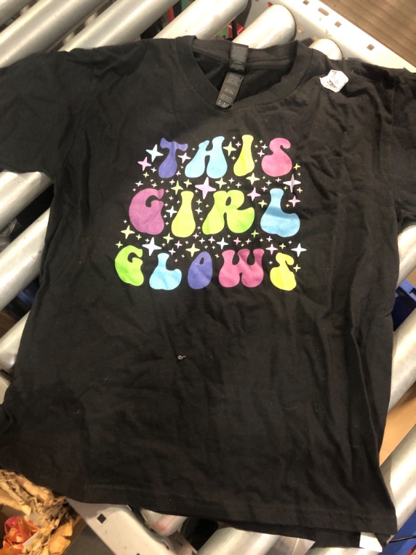 Photo 1 of (childrens medium) this girl glows for kids tie dye bright colors 80s and 90s T-Shirt kids 