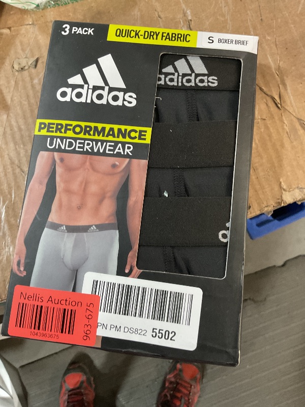 Photo 1 of adidas Microfiber, Performance Boxer Briefs Underwear Pack for Men, Black/Light Onix Grey/P, Small