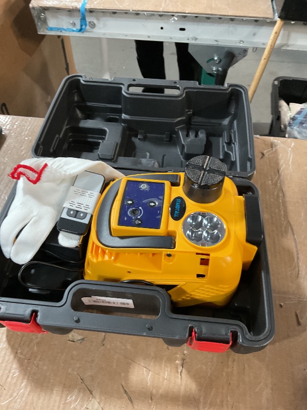 Photo 1 of *FOR PARTS ONLY* STANDTALL Electric Car Jack Hydraulic Cordless Remote Control 5 Ton 18V Automatic Small Portable Tire Change Kit Emergency Repair Tire Tools for SUV Sedans Vehicle MPV Yellow