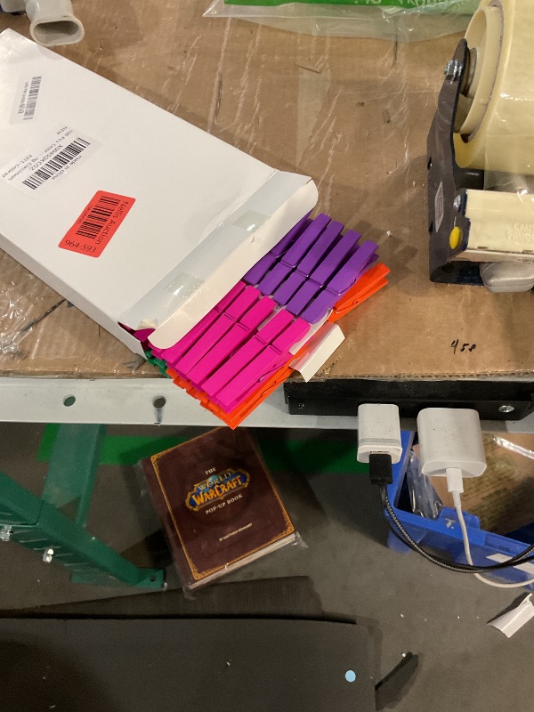 Photo 1 of 100 Pcs Colored Clothes Pins Wooden, Colored Clothespins for Crafts 2.9 Inch, Clothing Pins for Hanging Classroom