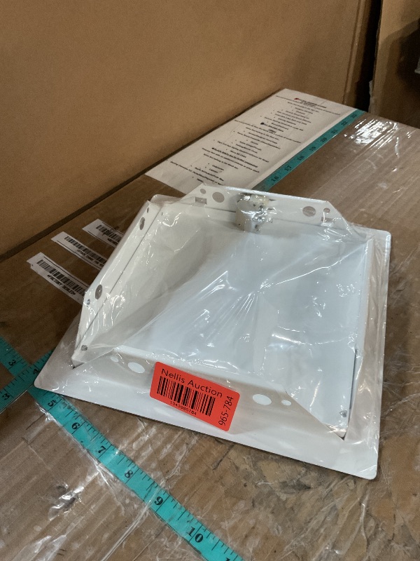 Photo 1 of 8" x 8" Inch Galvanized Steel Access Panel Door with Click Open/Close Mechanism, for Indoor Use, Opening Flap Cover Plate Latch, Inspection Hatch, White Polymer Coating