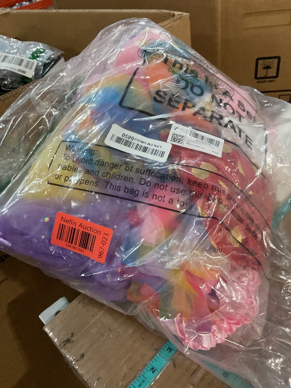 Photo 1 of 12 Pcs Girls Ballet Tutu Skirt Costumes for Toddler Girls 3 to 8 Years Old, 3 Layered Princess Kids Tutu Skirt Rainbow Easter Costumes for Birthday Party Supply and Favor