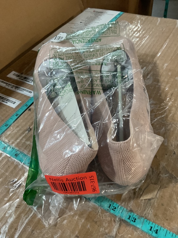 Photo 1 of Amazon Essentials Women's Knit Ballet Flat, Sand, 12 Wide