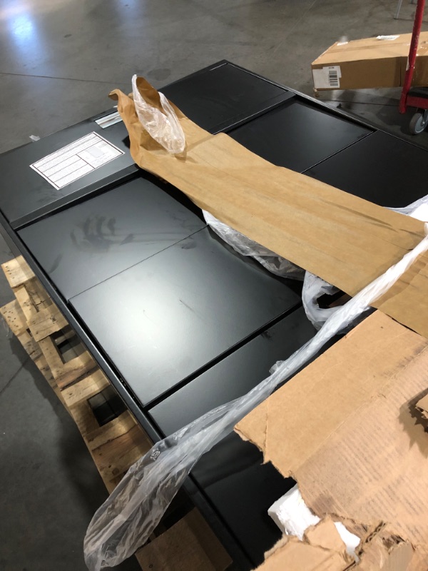 Photo 1 of *** TRUCK/TRAILER PICKUP ONLY***
HON 4 Drawer Lateral File Cabinet with Lock, Metal Filing Cabinets for Offices, Adjustable Hangrails for A4, Legal, Letter Files, 18" Deep, Black