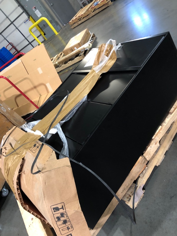 Photo 1 of *** TRUCK/TRAILER PICKUP ONLY***
HON 4 Drawer Lateral File Cabinet with Lock, Metal Filing Cabinets for Offices, Adjustable Hangrails for A4, Legal, Letter Files, 18" Deep, Black