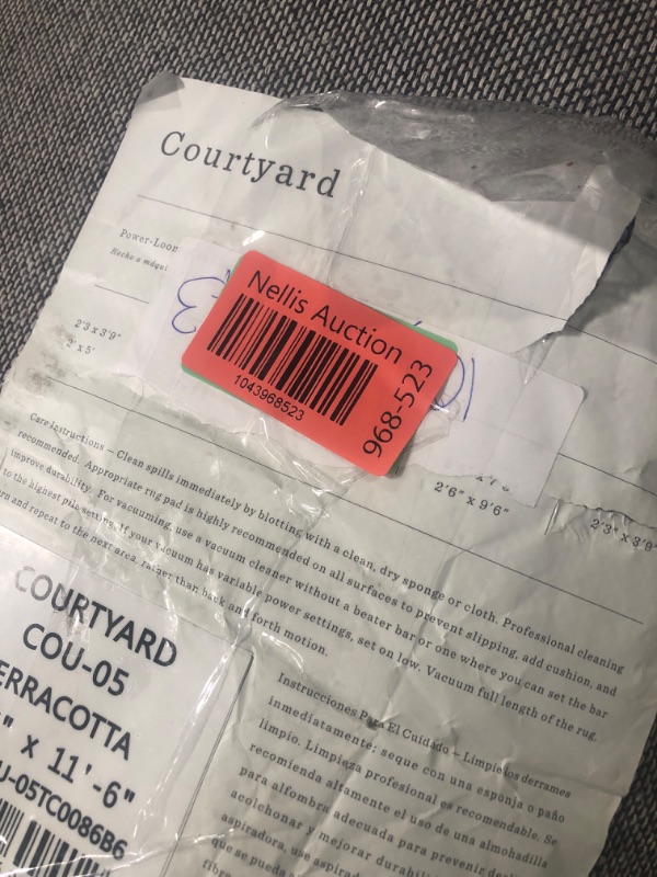 Photo 1 of Loloi Rifle Paper Co. Courtyard Collection COU-05 Terracotta 8'-6" x 11'-6" Area Rug feat. CloudPile