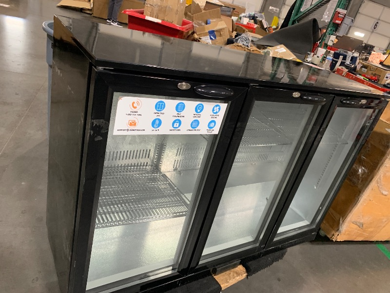 Photo 1 of *MINOR DENTS* Beverage Refrigerator, 53.15W Inch 12 Cu.Ft Drink Fridge, Back Bar Beer Fridge with 3 Glass Door, 35.43" Height Beverage Cooler, Built-in & Undercounter Commercial Back Bar Cooler for Kitchen Shop Bar
