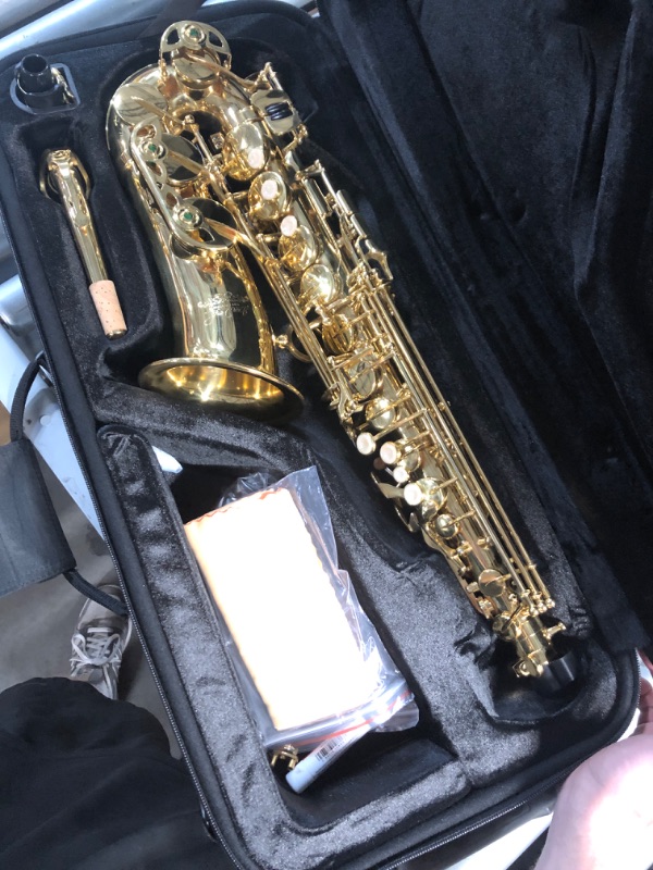 Photo 1 of (USED/FAIR) (UNABLE TO TEST FUNCTIONALITY) Jean Paul AS-400 Alto Saxophone - Golden Brass Lacquered