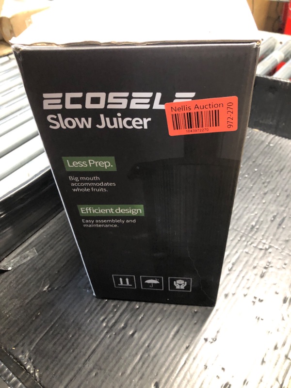 Photo 1 of (Incomplete) Juicer Machines, ECOSELF 4.35" Large Feed Chute for Family Needs, Professional Cold Press Juicer For Whole Fruits & Vegetables