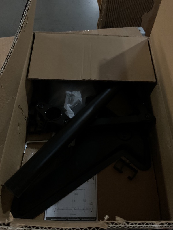 Photo 1 of MOUNT PRO Dual Monitor Stand, Free-Standing Full Motion Monitor Desk Mount Fits 2 Screens up to 27 inches,17.6lbs with Height Adjustable, Swivel, Tilt, Rotation, VESA 75x75 100x100, Black