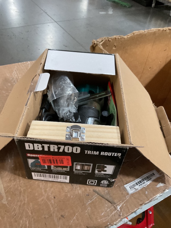 Photo 1 of (USED)(FUNCTIONAL)DOBETTER Router Tool, 6.5 Amp 1.25 HP Wood Routers For Woodworking, 6 Variable Speed Fixed Base Palm Router with 12PCS Bits, 1/4" & 3/8" Collet (Router)