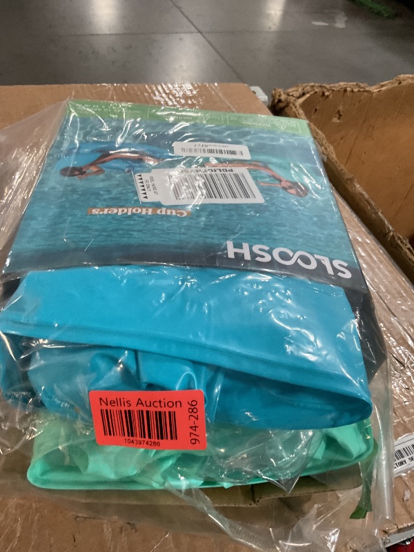 Photo 1 of SLOOSH Inflatable Pool Floats Adult,2 Pack Pool Chairs with Cup Holders,Pure Blow up Floats Chair,Hammock Noodle Mat for Relaxing Summer Water Fun Swimming Party Beach,Blue,Green