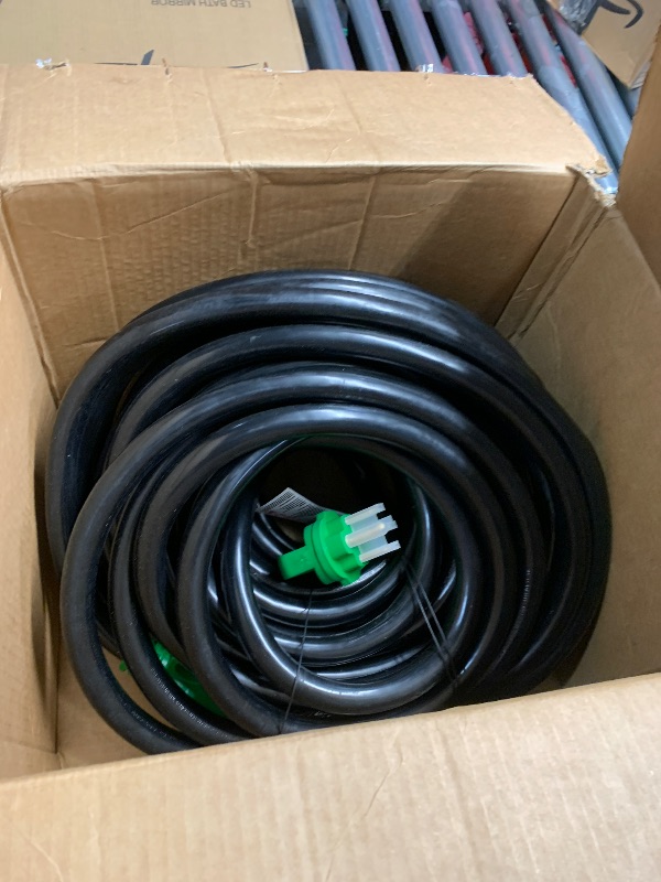 Photo 1 of RVGUARD 50 Amp 100 Foot RV/EV Extension Cord, NEMA 14-50P/R Heavy Duty Extension Cord with LED Power Indicator and Cord Organizer, Green, ETL Listed