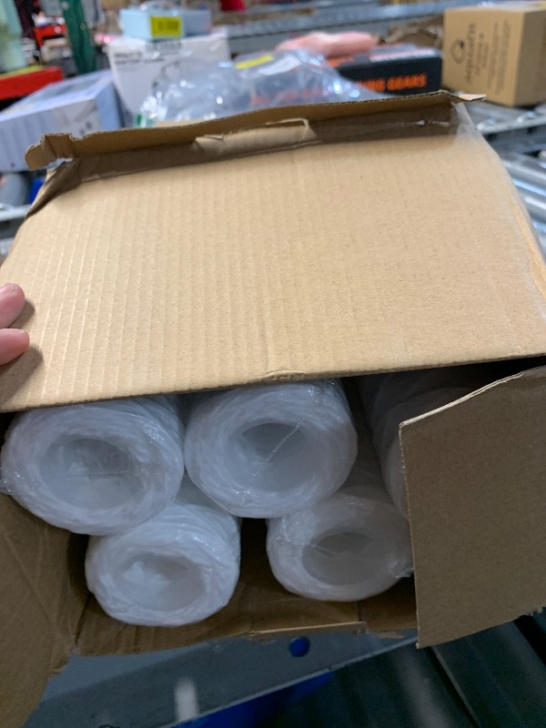 Photo 1 of **MISSING  ONE****PUREPLUS 5 Micron 2.5" x 20" Whole House String Wound Sediment Filter for Well Water, Replacement Cartridge for Aqua Pure AP110-2C, Pentek P1-20/SP-P1-20/PX01-20, Watts FPMB5-20, WPP-F20-5, 6Pack