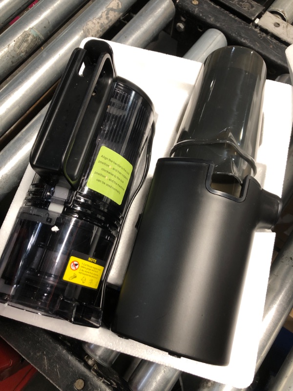 Photo 1 of Cold Press Juicer, 5.4" Wide Feed Chute Juice Extractor Machine with 400W, High Juice Yield, Slow Masticating Juicer for Whole Vegetables & Fruits, Black